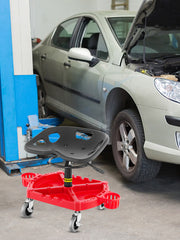 Load image into Gallery viewer, Amocart Rolling Garage Stool Car Detailing Stool Adjustable Height Mechanic Seat With Tool Tray Workshop Auto Repair Shop Stool
