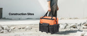 Charger l'image dans la visionneuse de galerie, SucceBuy 110 lbs Rolling Tool Bag 27 Pockets Roller Tool Bag on Wheels with Adjustable Telescoping Handle for Construction Tools
