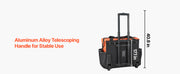 Charger l'image dans la visionneuse de galerie, SucceBuy 110 lbs Rolling Tool Bag 27 Pockets Roller Tool Bag on Wheels with Adjustable Telescoping Handle for Construction Tools
