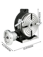 Amocart 8 Inch/200 MM Rotary Table 3-Slot or 4-Slot Horizontal Vertical MT-3 Rotary Table for Milling 360° Precision Working