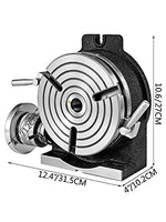Amocart 8 Inch/200 MM Rotary Table 3-Slot or 4-Slot Horizontal Vertical MT-3 Rotary Table for Milling 360° Precision Working