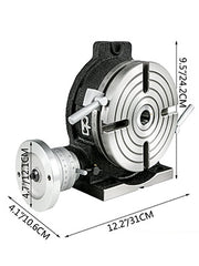 Bild in Galerie-Viewer laden, Amocart 8 Inch/200 MM Rotary Table 3-Slot or 4-Slot Horizontal Vertical MT-3 Rotary Table for Milling 360° Precision Working
