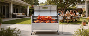 Charger l'image dans la visionneuse de galerie, SucceBuy Barbecue Tournebroche 46/52 pouces en acier inoxydable Kit tournebroche BBQ Extérieur Rôtissoire à porc et agneau Rôtissoire au charbon de bois
