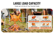 Load image into Gallery viewer, SucceBuy Electric BBQ Rotisserie Grill Kit Automatic 42W Motor Height Adjustable Universal Roaster Stand Spit Rod w/ Heat Shield
