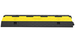 SucceBuy Cable Protector Ramp Wire Cable Cover Cord Guard 2 Channels Rubber + PVC 11000LBS Speed Bump Parking Driveway Traffic
