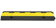 Load image into Gallery viewer, SucceBuy Cable Protector Ramp Wire Cable Cover Cord Guard 2 Channels Rubber + PVC 11000LBS Speed Bump Parking Driveway Traffic
