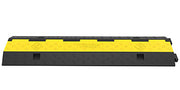 Load image into Gallery viewer, Amocart Cable Protector Ramp Wire Cable Cover Cord Guard 2 Channels Rubber + PVC 11000LBS Speed Bump Parking Driveway Traffic
