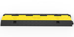 SucceBuy Cable Protector Ramp Wire Cable Cover Cord Guard 2 Channels Rubber + PVC 11000LBS Speed Bump Parking Driveway Traffic