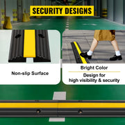 Bild in Galerie-Viewer laden, Amocart Modular Rubber Speed Bump 1 Channel Driveway Cable Protector Ramp Wire Cover Cord Guard for Parking Lot Warehouses Use
