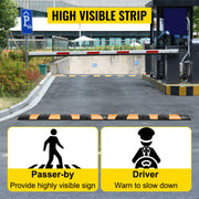 Bild in Galerie-Viewer laden, Amocart Rubber Speed Bump 2 Channel Speed Bump Hump 72.8x12.2x2.2 Garage Cable Ramp for Asphalt Concrete Gravel Driveway-6 FT
