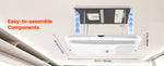 SucceBuy RV Air Conditioner 13500/15000 BTU Non-Ducted Rooftop RV AC 65dB Air conditioning System Fit for Campers/Vans/Trailers