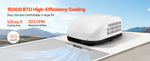 SucceBuy RV Air Conditioner 13500/15000 BTU Non-Ducted Rooftop RV AC 65dB Air conditioning System Fit for Campers/Vans/Trailers