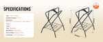 Amocart Folding Saddle Rack 28 x 19 x 37.5 in Freestanding Horse Saddle Stand Steel Saddle Rack for English & Western Saddles