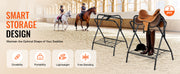 Charger l'image dans la visionneuse de galerie, SucceBuy Folding Saddle Rack 28 x 19 x 37.5 in Freestanding Horse Saddle Stand Steel Saddle Rack for English &amp; Western Saddles
