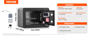 Bild in Galerie-Viewer laden, Amocart 1.2/0.5 Cubbic Fit Electronic Safe Deposit Safe Box W/ Digital Access &amp; Override Keys for Money Gun Jewelry Document
