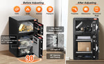 Amocart Single Door 4.0 cu.ft Safe Box w/ Key Lock Password & Fingerprint Safe Lock Box with Fireproof Bag Key Rack & LED Light