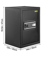 Amocart Fingerprint Locks Safe Deposit Box 0.8/2.1 Cubic Feet Digital Electronic Secret Hidden Piggy Bank for Money Guns File