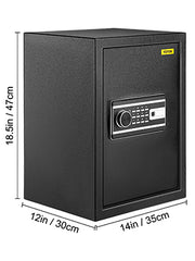 Bild in Galerie-Viewer laden, Amocart Fingerprint Locks Safe Deposit Box 0.8/2.1 Cubic Feet Digital Electronic Secret Hidden Piggy Bank for Money Guns File
