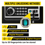 Bild in Galerie-Viewer laden, Amocart Fingerprint Locks Safe Deposit Box 0.8/2.1 Cubic Feet Digital Electronic Secret Hidden Piggy Bank for Money Guns File
