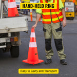 Amocart Tools Safety Cones 12"x28" High Visibility PVC Orange Traffic Cones with Heavy-Duty Base Used for Traffic Road Control