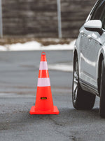 Amocart Tools Safety Cones 12"x28" High Visibility PVC Orange Traffic Cones with Heavy-Duty Base Used for Traffic Road Control