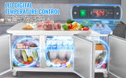 Load image into Gallery viewer, Amocart 72" Commercial Refrigerator Sandwich &amp; Salad Prep Table 20Cu.Ft Food Prep Frost Free Refrigerator for Restaurant Bar
