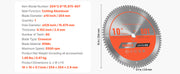 Load image into Gallery viewer, Amocart Circular Saw Blade 10in Diameter 80Sharp Alloy Teeth 5/8in Arbor Aluminum Cutting Blade forCircular Saw with Heat Vents
