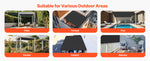 Amocart 90% Sun Shade Cloth 10x10/12/20ft Pergola Shade Cover 140 GSM HDPE Canopy Privacy Screen for Outdoor Garden Backyard