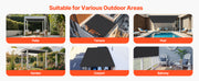Load image into Gallery viewer, Amocart 90% Sun Shade Cloth 10x10/12/20ft Pergola Shade Cover 140 GSM HDPE Canopy Privacy Screen for Outdoor Garden Backyard

