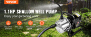 Load image into Gallery viewer, Amocart Shallow Well Pump 1.1 HP 115V 978GPH 131ft Height 69.6psi Max Pressure Portable Sprinkler Booster Jet Pumps Irrigation
