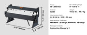 Bild in Galerie-Viewer laden, Amocart Box and Pan Brake 24Inch/36Inch/ 48Inch 0-130 Degrees Sheet Metal Bending Brake Portable Metal Bender for Metal Bending
