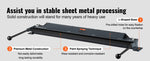 Amocart Box and Pan Brake 24Inch/36Inch/ 48Inch 0-130 Degrees Sheet Metal Bending Brake Portable Metal Bender for Metal Bending