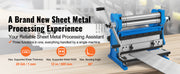 Charger l'image dans la visionneuse de galerie, Amocart Sheet Metal Brake 12inch 3-In-1 Combination 20-Gauge Capacity Shear Press Brake 90° Max Angle for Shear Bending Rolling
