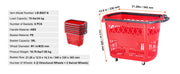 Load image into Gallery viewer, Amocart 6PCS Shopping Baskets 39L Rolling Shopping Carts with Handles &amp; Wheels Portable  for Supermarkets Retail Stores Grocery
