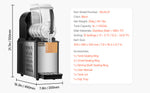 SucceBuy 3-36L Commercial Slushy Machine 1-3 Tanks Stainless Steel Margarita Smoothie Frozen Drink Maker for Home Restaurants