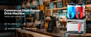 Load image into Gallery viewer, Amocart Commercial Frozen Drink Maker 15Lx2 Double Tank Slushy Machine 120Cups StainlessSteel Slushie Maker for Home Party Cafe
