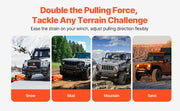 Load image into Gallery viewer, Amocart 10T Snatch Block Towing Pulley 22000Lbs Winch Breaking Force Tackle System Offroad Recovery Accessory for Tractor UTV
