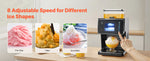 SucceBuy Snowflake Ice Machine 44/88/132/176LBS/24H Snowflake Ice Maker with Stainless Steel Blade Tank for Home Small Gathering