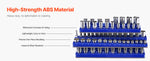 SucceBuy 6pcs/8pcs Blue+Red Magnetic Socket Organizer Set 1/4'' 3/8'' 1/2'' Metric SAE Socket Trays with Clear Labels for Tool
