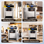 Amocart 22-30 L/H Soft Ice Cream Machines Commercial Tricolor Desktop Sweet Cone Freezing Equipment Vending Machine