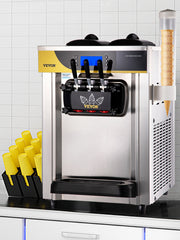 Charger l'image dans la visionneuse de galerie, Amocart 22-30 L/H Soft Ice Cream Machines Commercial Tricolor Desktop Sweet Cone Freezing Equipment Vending Machine
