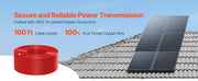 Charger l'image dans la visionneuse de galerie, Amocart 100FT Solar Panel Extension Cable 10AWG 6mm² IP67 Waterproof Solar Extension Cable for Home Ship and RV Solar Panels
