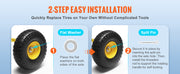 Charger l'image dans la visionneuse de galerie, SucceBuy 2-Pack Solid PU Run-Flat Tire Wheel 10" Flat Free Tubeless Tires and Wheels for Dollies Garden Trailers Various Carts
