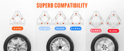 Bild in Galerie-Viewer laden, Amocart 160 lbs Spare Tire Carrier with Mounting Screws Bracket Lugs On Bolt Patterns Tire Mount Wheel Holder for Trailers RV
