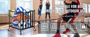 Load image into Gallery viewer, Amocart Rolling Sports Ball Storage Cart Sport Equipment for Indoor Outdoor Steel Storage Rack for Garages Gym and Schools
