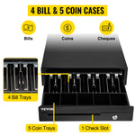 Amocart Cash Register Drawer 16" 12 V for POS System Tray Removable Coin Compartment & 2 Keys Included RJ11/RJ12 Cable Drawer