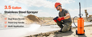 Bild in Galerie-Viewer laden, Amocart Industrial Concrete Sprayer StainlessSteel Heavy Duty Tri-Poxy Pump Sprayers Brass Nozzles for Construction Lawn&amp;Garden
