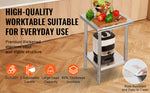 Amocart Stainless Steel Table for Prep & Work Metal Commercial Kitchen Heavy Duty Table with Adjustable Under Shelf and Foot