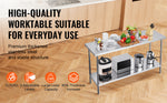 Amocart 4 Size Stainless Steel Prep Table Heavy Duty Metal Worktable Commercial Work Table for Restaurant and Home
