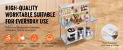 Bild in Galerie-Viewer laden, Amocart Stainless Steel kitchen worktable Overshelf with Height Adjustable Overshelf Prep Work Table for Kitchen Restaurant
